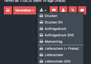 CATAMA - Mietvertrag in Belegdetails