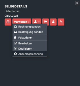 CATAMA Kfz Suite - Abschlagsrechnung