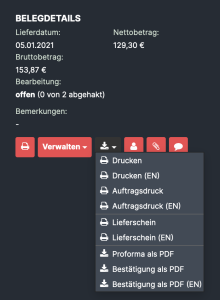 CATAMA Kfz Software Suite - Proforma Rechnungen