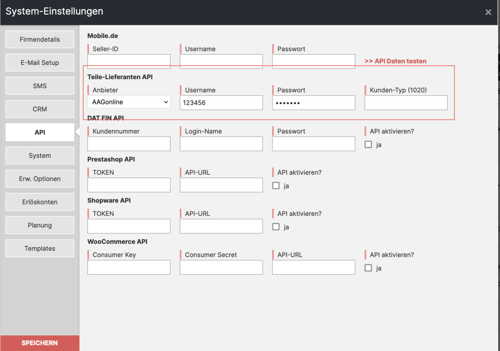 CATAMA Enterprise Suite - Lieferanten Schnittstelle