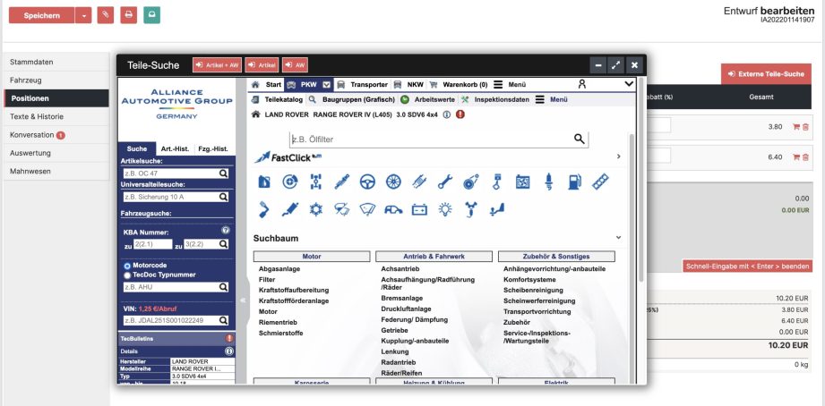 CATAMA Enterprise Suite - Lieferanten Schnittstelle